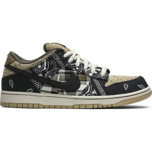 Кеды NIKE Dunk Low, размер 45.5 EU, синий, бежевый