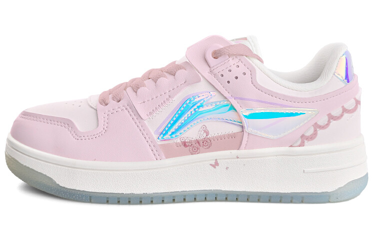 Кроссовки LINING Tianji Series Skateboarding Shoes Women's Low-top White/pink, розовый