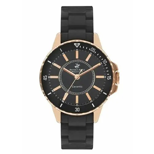 Наручные часы Beverly Hills Polo Club Американские женские часы с минеральным стеклом Beverly Hills Polo Club BP3318X.850 с гарантией, золотой, белый