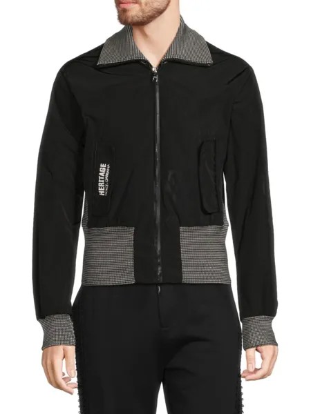 Куртка с клетчатой отделкой Dolce&Gabbana, черный