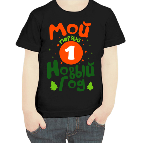 Футболка , размер 122, черный