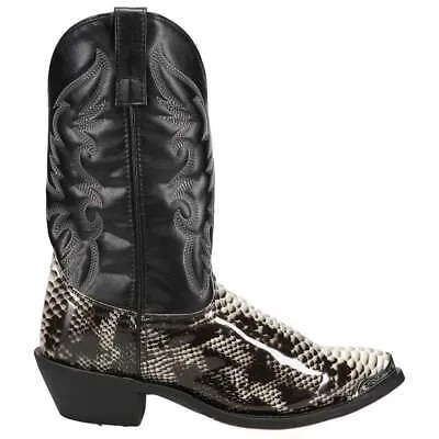 Мужские черные классические ботинки Laredo Monty Croc Snip Toe Cowboy 68067