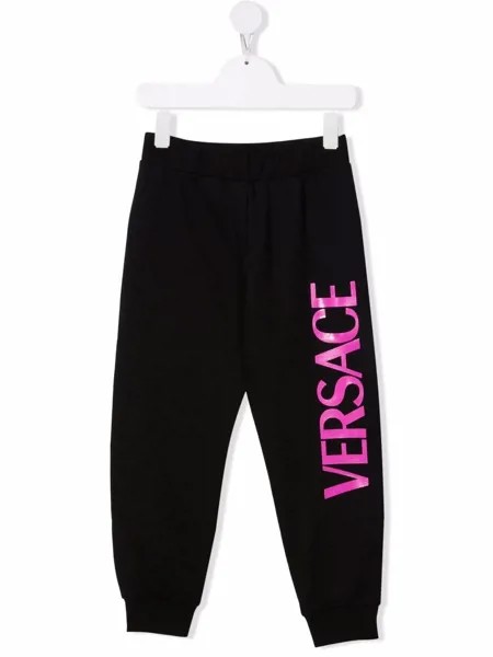 Versace Kids спортивные брюки с логотипом