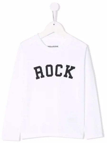 Zadig & Voltaire Kids футболка с принтом Rock