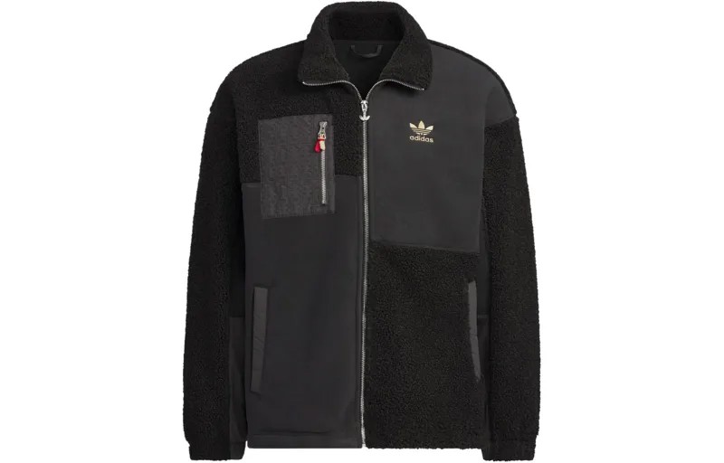 Мужская бархатная куртка Adidas Originals, черный