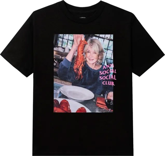 Футболка Anti Social Social Club x Martha Stewart Lobster Tee 'Black', черный