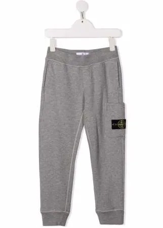 Stone Island Junior спортивные брюки с нашивкой-логотипом