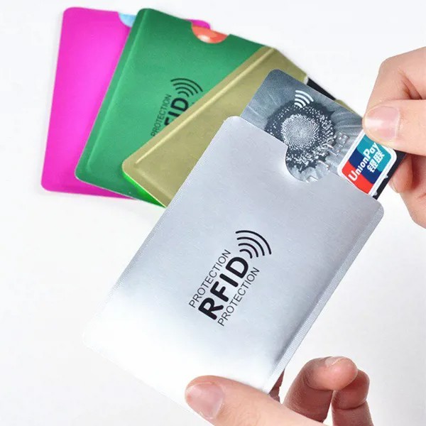 Анти-RFID Кошелек Блокирование Reader Bank Card Holder ID Кредитная карта Защита Металл Кредитная карта держатель алюминия