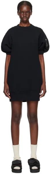 Черное мини-платье «Губка» Sacai