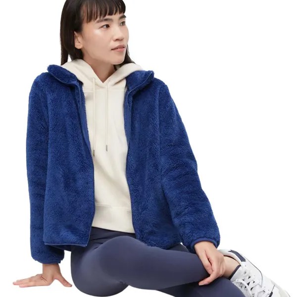 Толстовка Uniqlo Fluffy Fleece, синий