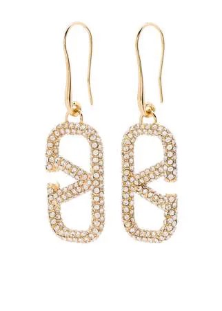 Valentino Garavani crystal-embellished VLogo earrings