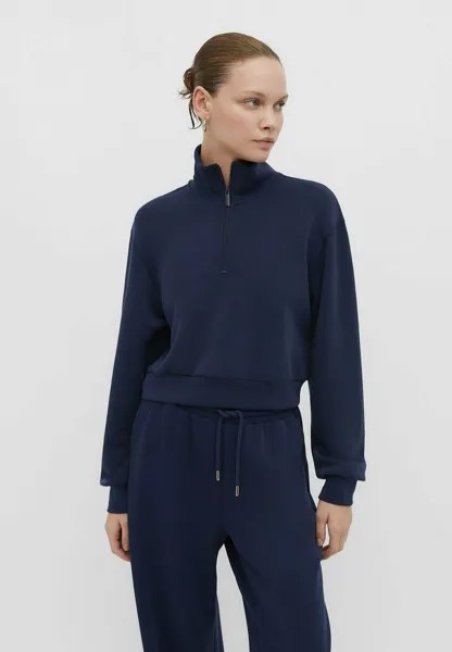 Толстовка ZIPPED Stradivarius, цвет dark blue