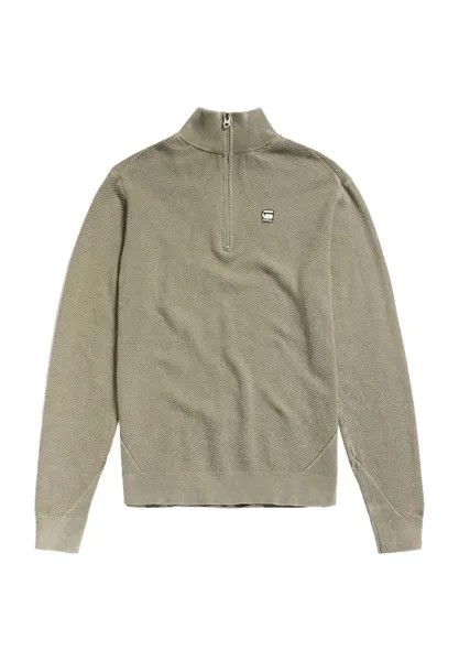 Пуловер, воротник Тройер, структурированный рисунок, мужской G-STAR RAW, цвет Shamrock Xxs