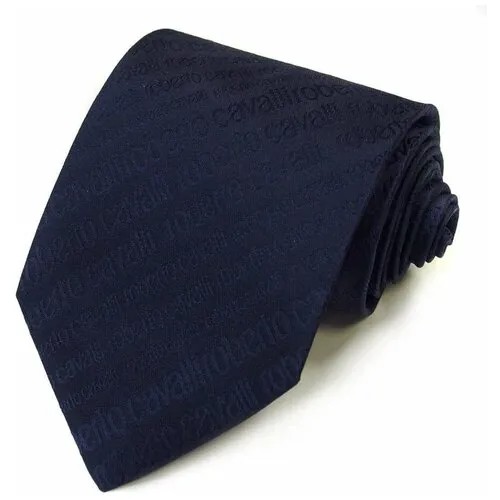 Синий галстук с диагональным расположением логотипа Roberto Cavalli 824387