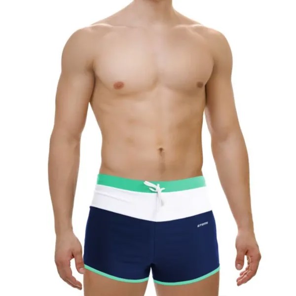 Плавки-шорты Atemi мужские, для бассейна, бирюзово-синие, размер 44