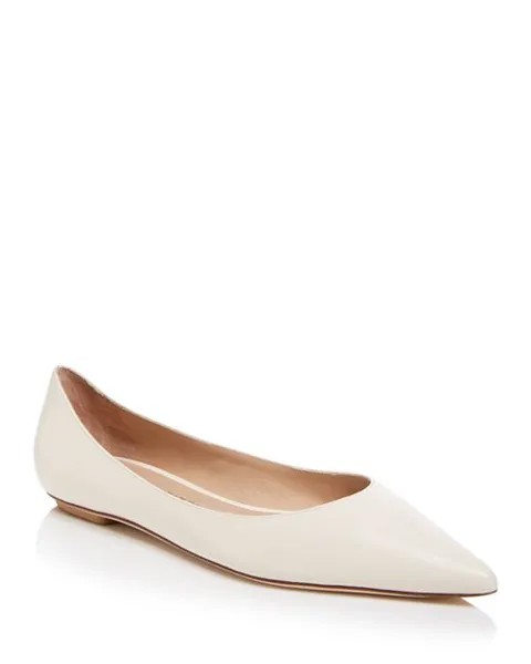 Женские туфли без шнуровки Emilia с острым носком Stuart Weitzman, цвет Ivory/Cream