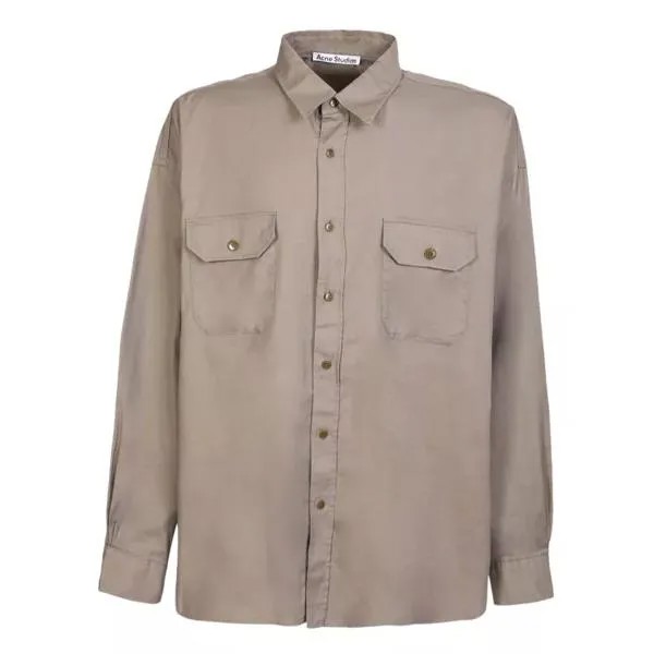 Футболка logo-print button up shirt Acne Studios, мультиколор