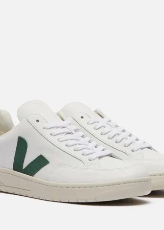 Мужские кроссовки VEJA V-12 Leather, цвет белый, размер 43 EU