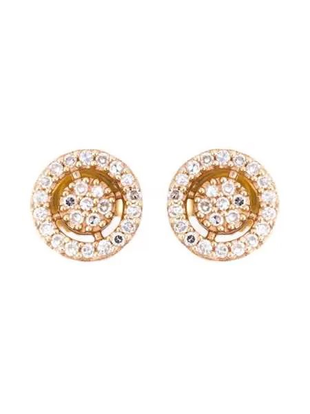 Astley Clarke золотые серьги-гвоздики Icon Aura с бриллиантами