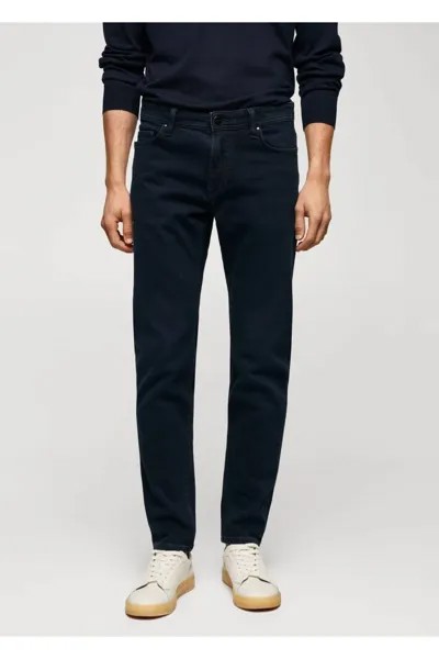 Джинсы Jan Slim fit Mango, темно-синий