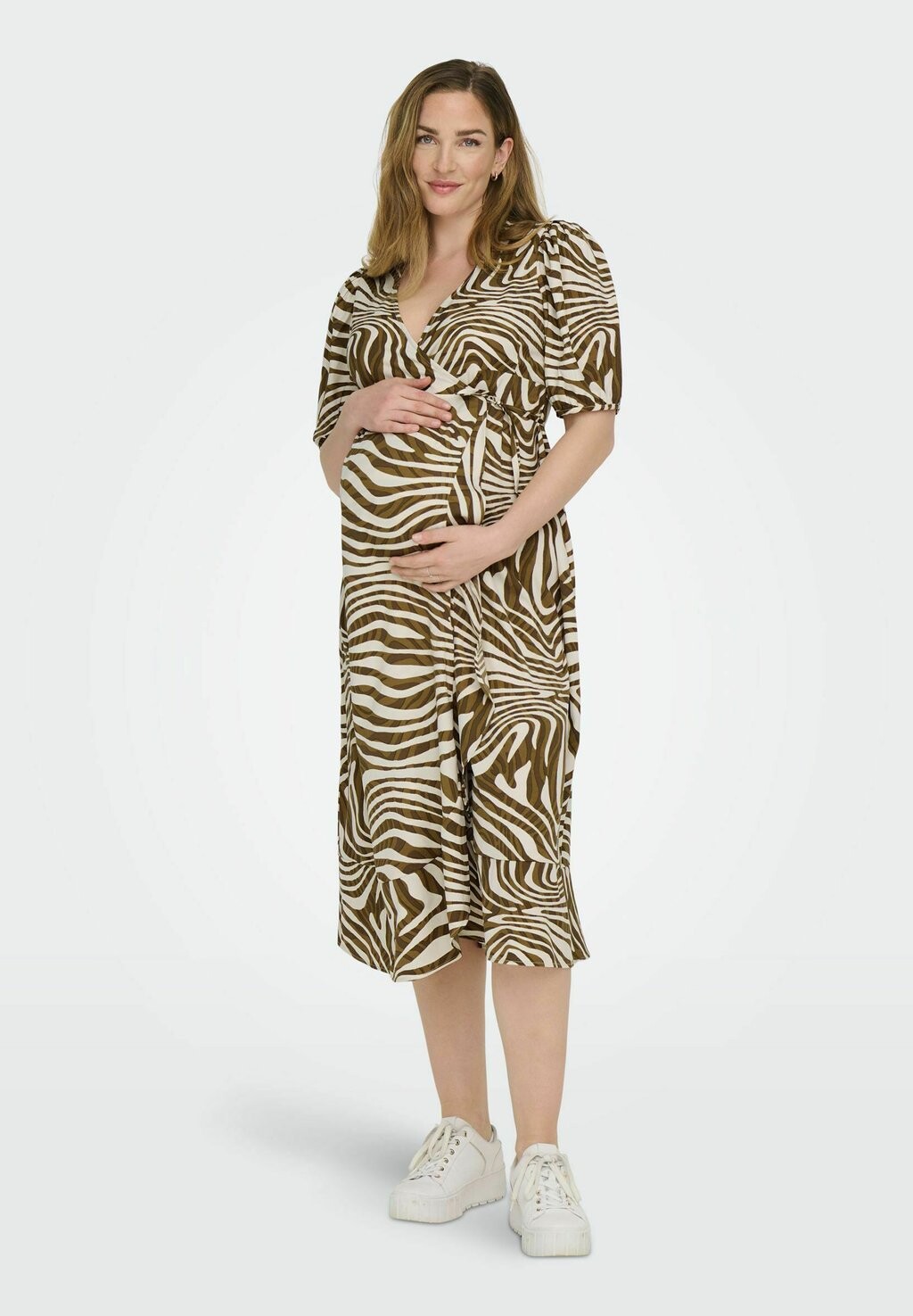 Летнее платье ONLY MATERNITY, темно коричневый