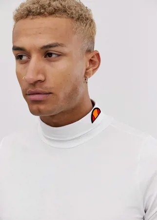 Белый лонгслив с отворачивающимся воротником ellesse Amica