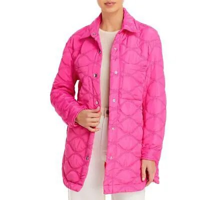 Женская розовая куртка Aqua, стеганое пальто с застежкой спереди, верхняя одежда S BHFO 8773