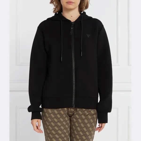 Толстовка Allie Scuba Hoodie стандартного кроя на молнии Guess, черный