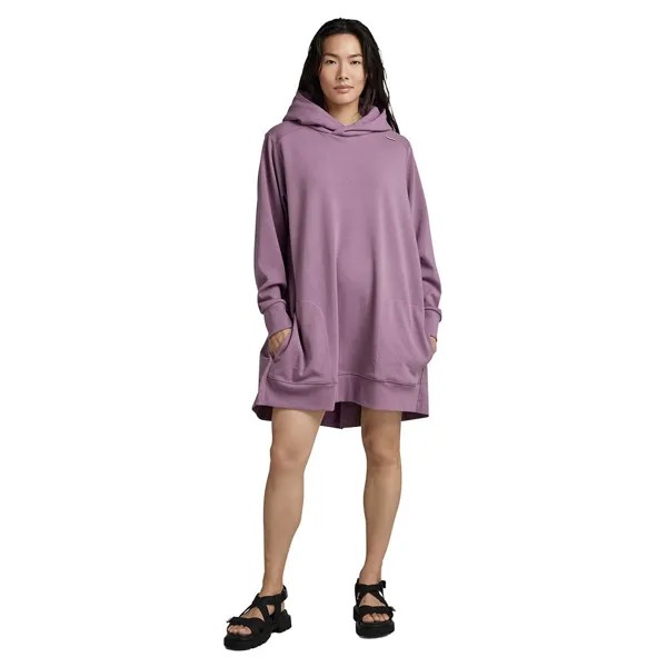 Платье с длинным рукавом G-Star Fabric Mix Loose, фиолетовый