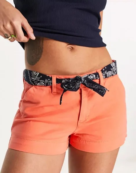 Коралловые шорты чинос Superdry Vintage