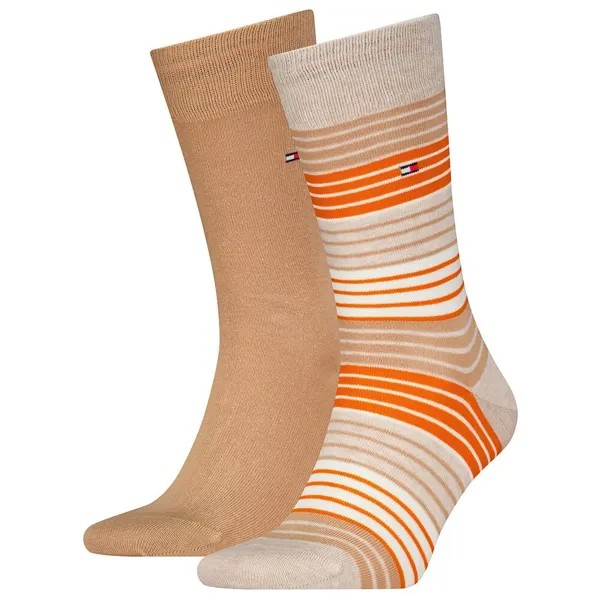 Носки Tommy Hilfiger Stripe 2 шт, оранжевый