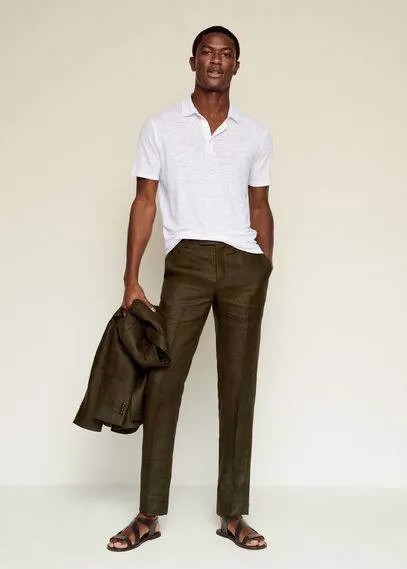 Поло slim fit 100% лен - Amberes