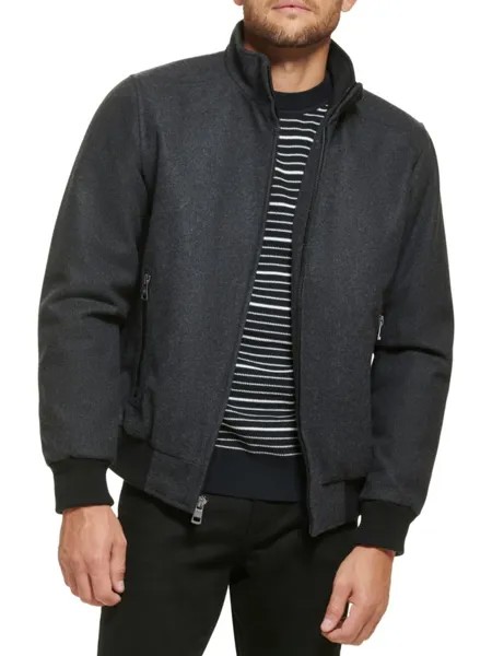 Шерстяной бомбер Calvin Klein, цвет Charcoal