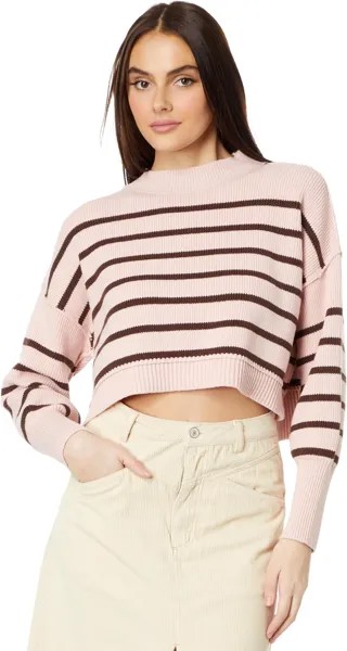 Укороченный пуловер Stripe Easy Street Free People, цвет Pink Lotus Combo