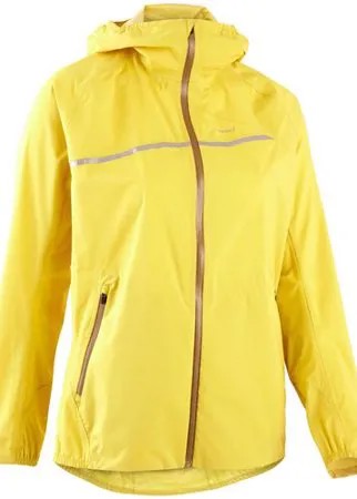 Водонепроницаемая куртка для трейлраннинга женская желтая, размер: 38, цвет: Медовый EVADICT Х Decathlon