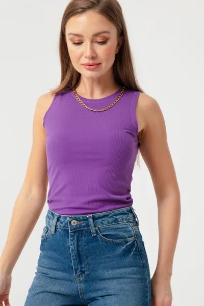 Женская фиолетовая вязаная блузка с ожерельем-цепочкой Lafaba, фиолетовый