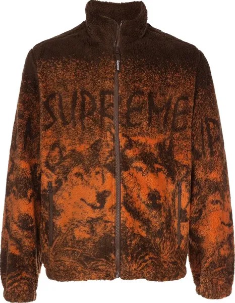 Куртка Supreme Wolf Fleece Jacket 'Brown', коричневый