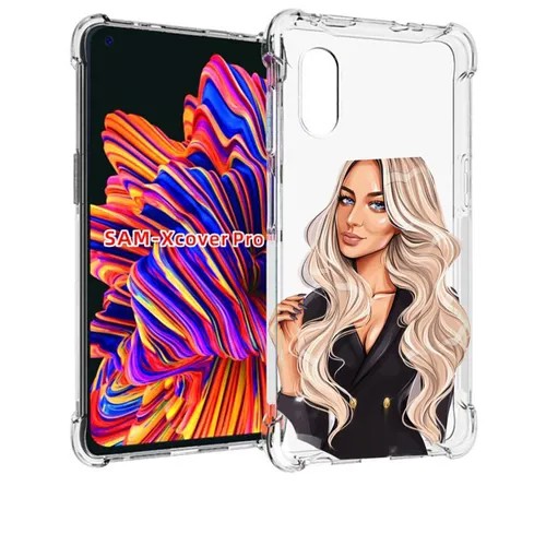 Чехол MyPads Платье-пиджак женский для Samsung Galaxy Xcover Pro 1 задняя-панель-накладка-бампер
