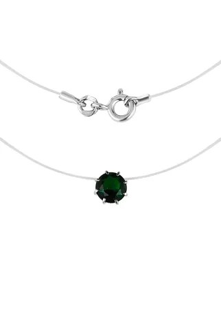 Колье женское Balex Jewellery 9504057287 из серебра, изумруд, 42 см