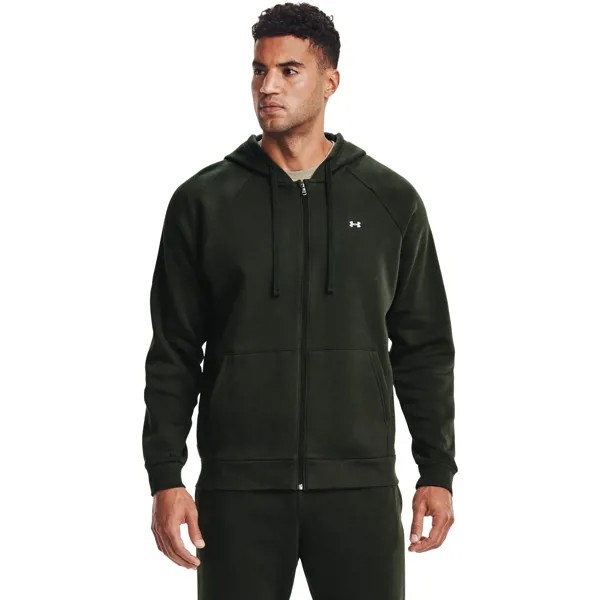 Толстовка мужская Under Armour Rival Fleece FZ Hoodie зеленая L