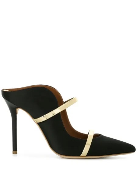Malone Souliers мюли с двумя ремешками, черный