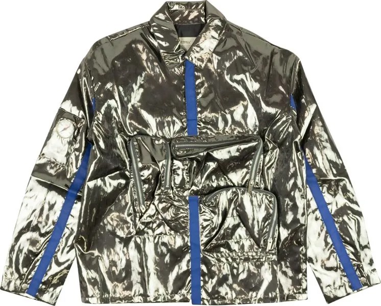 Лонгслив A-Cold-Wall* 3D Pocket Long-Sleeve Polo 'Silver', серебряный