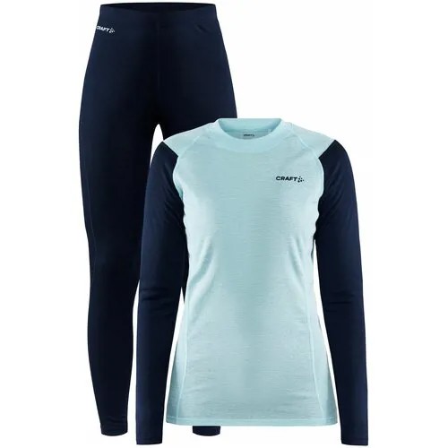 Термобельё Craft Core Warm Baselayer Set женское, M, Голубой