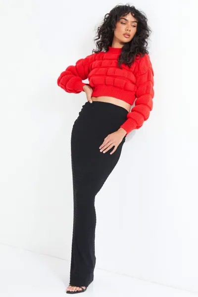 Красный джемпер с пузырьковой текстурой QUIZ Clothing