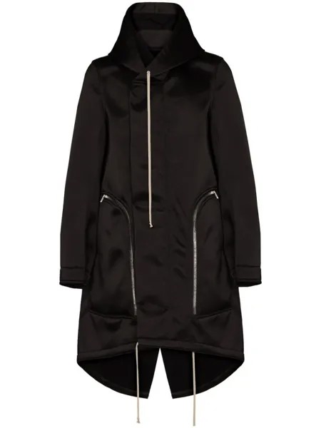 Rick Owens пальто оверсайз Bauhaus Fishtail, черный