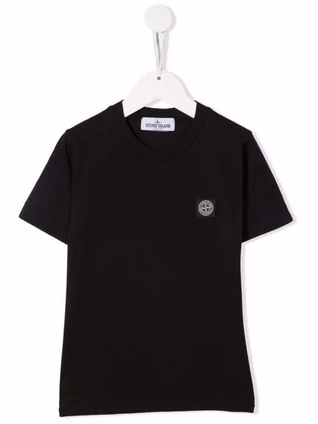 Stone Island Junior футболка с нашивкой-логотипом