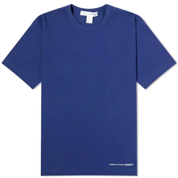 Футболка Comme Des Garçons Shirt Logo T-Shirt, темно-синий