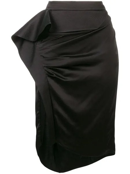 Givenchy асимметричная юбка с драпировкой