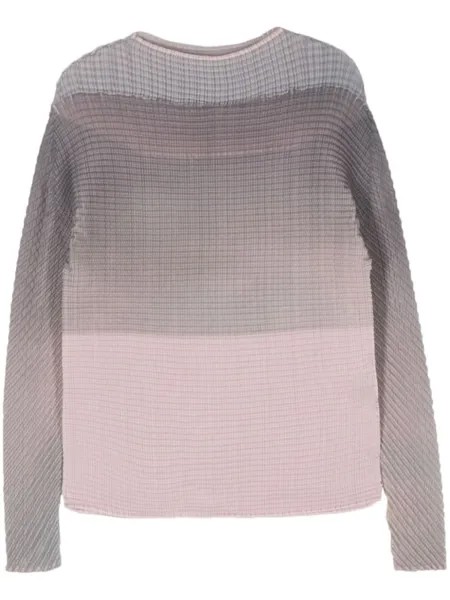 Issey Miyake плиссированная блузка, серый