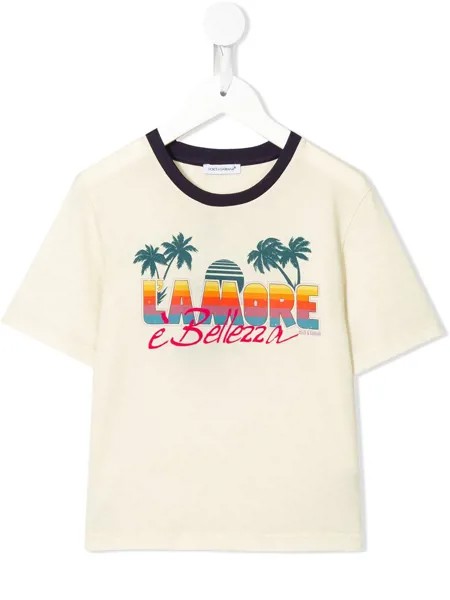Dolce & Gabbana Kids футболка с принтом L'Amore